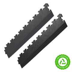 Klikflor RX500 7Mm Recycled Garage Floor Bundle (495 X 495 X 7Mm) - 108 Tiles & 9 Ramps in Black & Graphite - 27M²