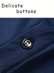 4pcs Set Men'S Summer Short Sleeve Polo Shirts, Solid Color Design, Regular Sleeve, Summer New Style, Casual Fashion, Breathable, Lapel Design, Pullover, Weekend Casual Wear, 140 Gsm Fabric Weight