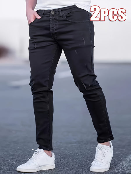 Two-Pack Men's Stylish Slim-Fit Jeans