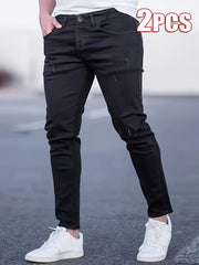Two-Pack Men's Stylish Slim-Fit Jeans