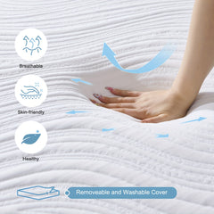 15/18/20cm Double Mattress, Memory Foam Mattress - Soft Comfortable Fabric Medium Softness For Optimal Body Support & Comfortable Sleep In Single, Small Double, Double Sizes