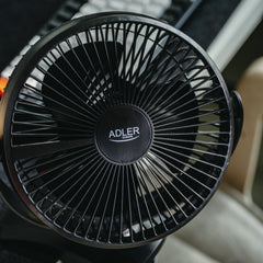 Desk fan with clip, rechargeable, 15.5 cm, 360° rotation, USB-C, Adler