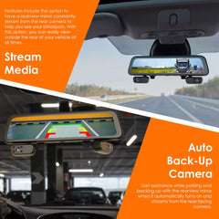 Rexing M4 4-Channel 12” Touch Screen Mirror Dash Cam