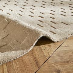 Concept Looms Priory Taupe Squares Rug in 4 Sizes