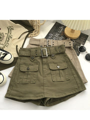 Women's High Waist Cargo Skort with Belt & Built-In Shorts - -Line Mini Skirt, Belted Waistband, Machine Washable Short Length Suitable for,, Casual Attire - Casual Streetwear Outfits