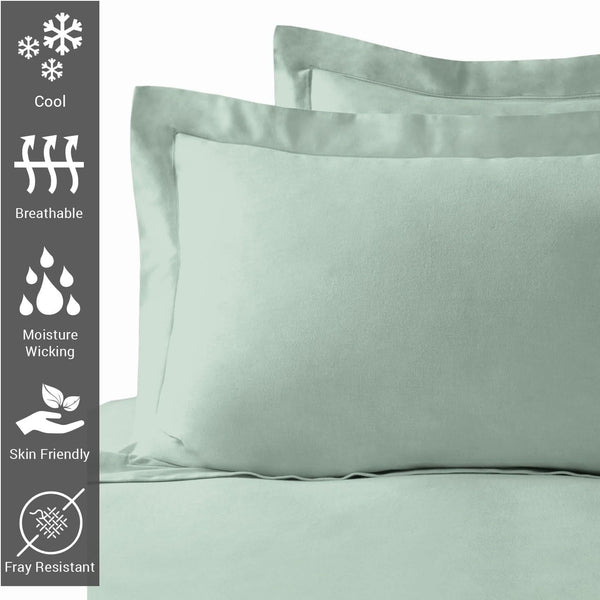 Pack of 2 Softtouch Ultra-Fine Pillowcases, 200Tc Pure 100% Polycotton Envelope Closure Pillow Covers, Available in a Variety of Colors, Fade-Resistant Fabric Bedding, Suitable for Various Style Settings, Machine Washable.
