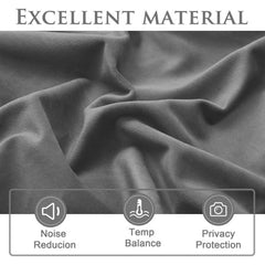 2pc Luxury Velvet Curtain Panels with Free Matching Velvet Cushion Cover – Thermal Insulated Grommet Top Drapes, Energy Saving Curtain Panels for Bedroom & Living Room Home Decor, Perfect Holiday Gift