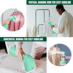 1800W Handheld Clothes Steamer, Portable Garment Steamer Clothing for Home Office Travel, 30s Fast Heat-up Powerful steam Iron with 300ML Large Water Tank, Mini Compact Fabric Wrinkle Remover