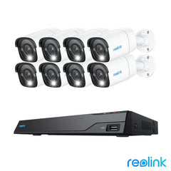 Reolink 12MP (4K+) UHD NVR Poe AI 16 X Channel / 8 X Bullet Camera Kit with 4TB HDD