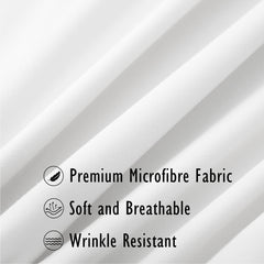 Duvet Cover Set with Matching Pillowcase Microfibre Wrinkle Resistant with Quick Popper Fastening