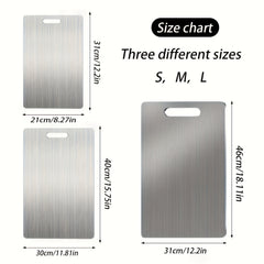 Three Stainless Steel Plates, Sturdy And Easy to Maintain, Suitable for Cutting Fruits, Vegetables, Meat, And Bread, Equipped with Safe Cutting Boards, Easy to Clean Kitchen Preparation Mats, Meals, Cutting Boards, Multifunctional Kitchen Tools