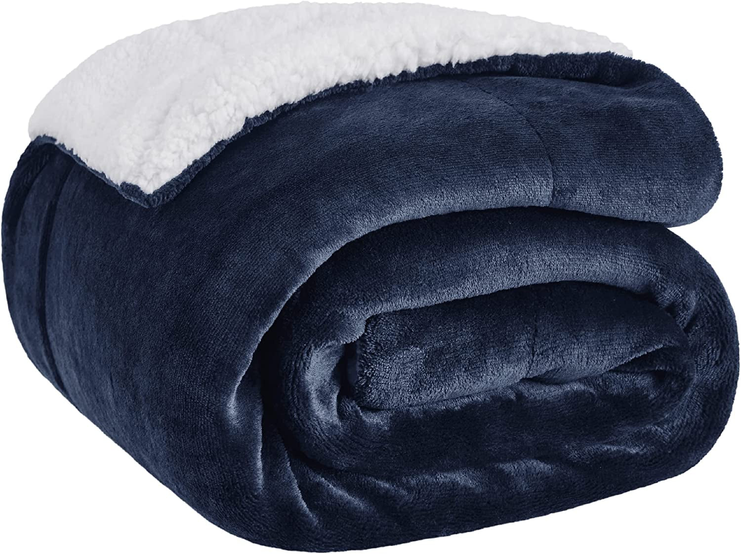 Bedsure Sherpa Fleece Throw Blanket - Fluffy Microfiber Solid Blankets for Bed and Couch Double/Twin Size, Silver Grey, 150X200Cm