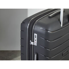 Rock Prime 3 Piece Hardside Luggage Set in Charcoal