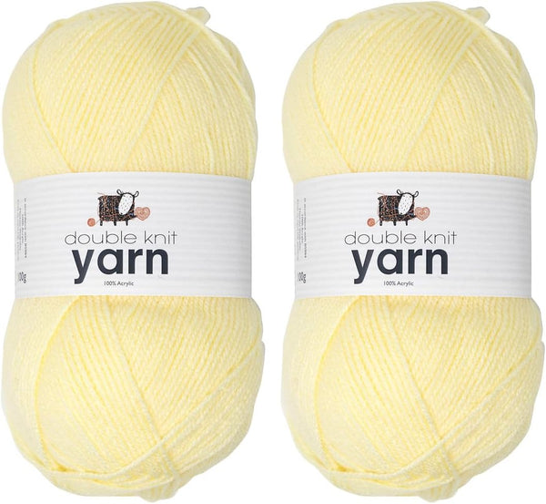 Korbond DK Beige Yarn - 100G Acrylic Wool - Lightweight, Hypoallergenic & Durable Double Knit Crochet Yarn Knitting Wool (290M Total)