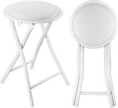 Standard Folding Stool – Durable & Compact Seating Solution Foldable Lightweight Portable - Available in Black or White