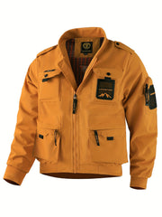 Men'S Fashion Thin Jacket Men New Spring Casual Cargo Multi-Pocket Thin Jacket Men Spring Autumn Outdoor Thin Loose Jacket for Men
