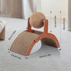 Cat Scratcher with Hanging Toy Sisal Ball Cat Scratching Board Durable Board Pads prevents Furniture Damage