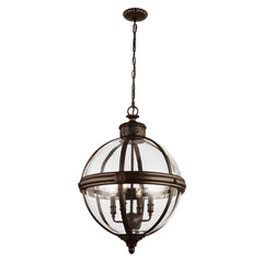 Feiss Adams 4 Light Pendant Chandelier - Antique Nickel