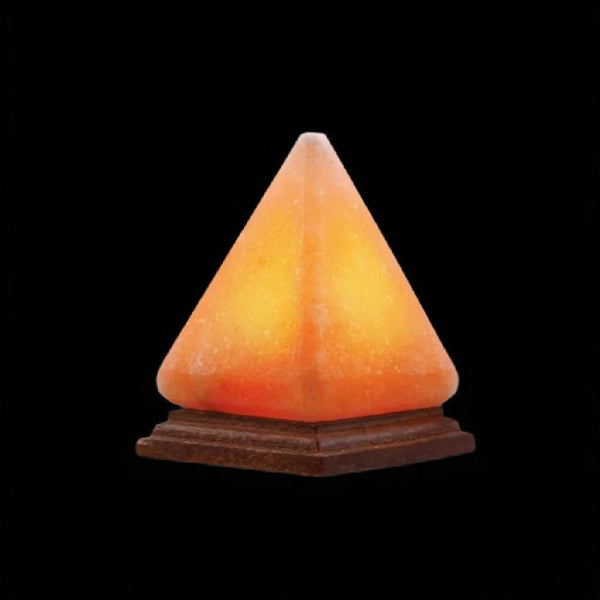 Magic Salt Pyramid Himalayan Salt Lamp with USB Port – Portable Color Changing LED Pyramid Shaped Pink Salt Crystal with 7 Mood Hues & Warm Glow Solid Wooden Base for Living Room, Bedroom, Office – Wellness & Ambient Lighting