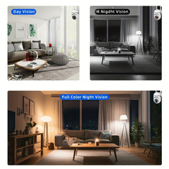 1pc Camera with Full Color Night Vision Wireless WIFI 1080P Full HD Indoor/Outdoor Camera 2-Way Audio Wireless WIFI Security Camera