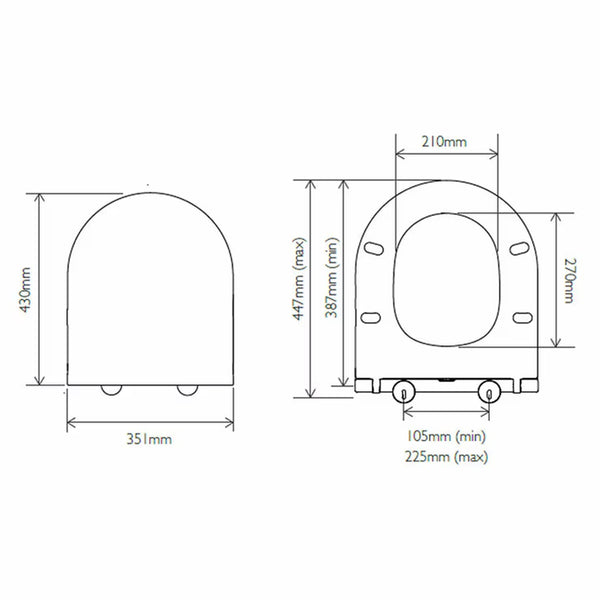 Tavistock Curve Back to Wall Toilet with Pan and Seat