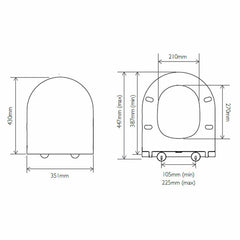 Tavistock Curve Back to Wall Toilet with Pan and Seat