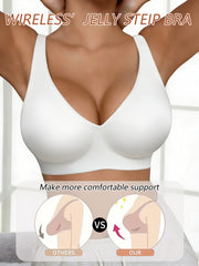 Full-Coverage Push-Up Bra - High Wire-Free Lift, Non-Detachable Padding, Soft T-Shirt Compatible Strap, Casual And Formal Elegant Lingerie, Hand Washable (No Underwire, One-Piece Design)