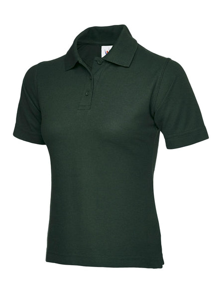 Uneek Clothing UC106 Women's Classic Short-Sleeved Poloshirt - Uniform, Casual or Office Wear | 50/50 Cotton Polyester | Plain Tee Top for Ladies, Side Vents