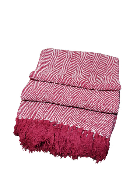 Cotton Herringbone Sofa Throw Blanket 260x260cm (perfect for KING sized bed) – Soft, Cozy & Warm Bed or Sofa Blanket, 13 Colours, Machine Washable, Hypoallergenic, Perfect Gift for Home or Travel