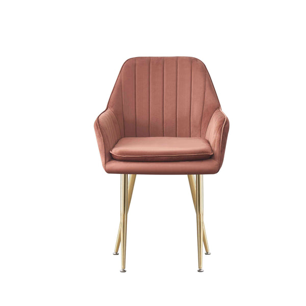 MOF Velvet Dining Chairs Kitchen Chairs Living Room Chairs with Sturdy Metal Legs Reception Chairs with Backrest and Padded Seat