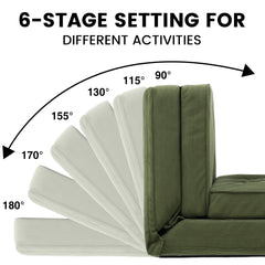 Folding Sofa Bed Adjustable Lazy Tatami Sofa Convertible Floor Couch 5 Levels Adjustable Backrest Lounge Chaise for Living Room Bedroom Guest Room