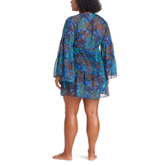 Rod Beattie Ladies Bleu Beach Cover up Dress Palm Tree