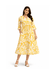 Teamwear* Women'SFloral Printed Kurta Dress for Women