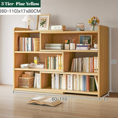Expandable Desktop Bookcase, Freestanding Multi-layer Bookshelves, Adjustable Width Bookshelf Book Shelf Storage Unit, Multifunctional Storage Rack Book Shelf for Home Office Storage Organization