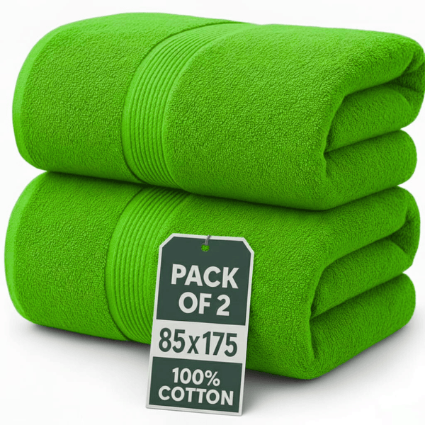 Set of 2 Jumbo Extra Large Bath Sheets – 85 x 175 cm Super Soft, Highly Absorbent, Quality Towels for Bathroom, Spa, Gym & Hotel Use