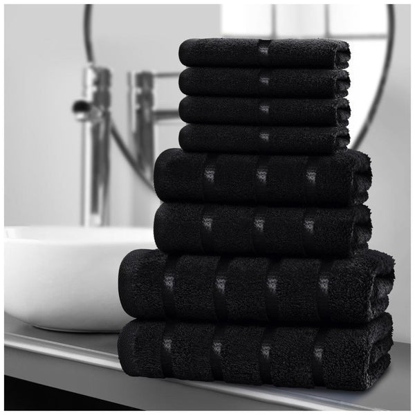 8pcs Egyptian Cotton Towel Set | Quick-Drying & Highly Absorbent | Includes 8 Towels | Sophisticated Design | 15 Elegant Colours | Machine Washable