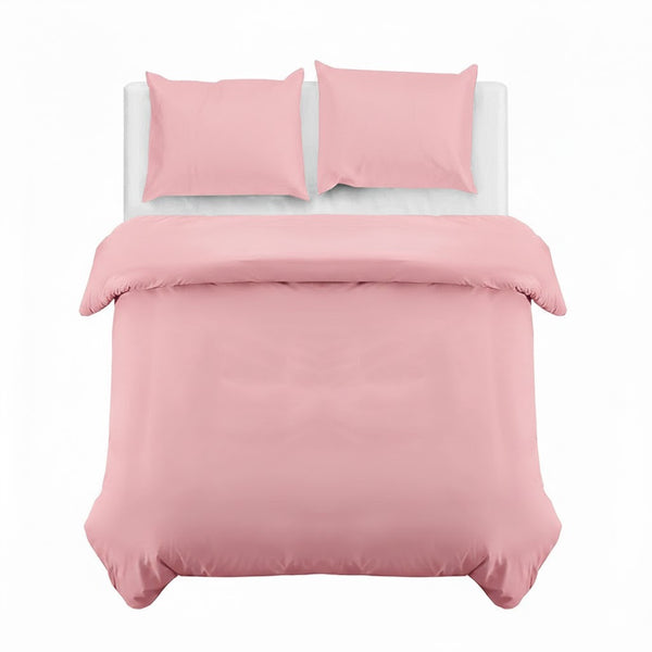 4B Classic Plain Minimal Design Duvet Cover Set – Single Double King Super King Bedding for Home and Guest Rooms