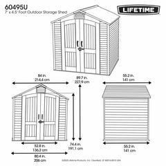 Lifetime 7Ft X 4Ft 8