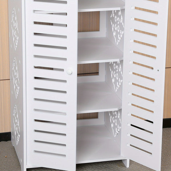 5-Level Wooden Shoe Storage Shelf Organizer for Footwear