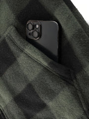 Men's Heavyweight -Lined Hooded Jacket - Full-Zip Plaid Thickened Shirt with Pockets and Adjustable Drawstring, Comfortable and Warm for Autumn and Winter
