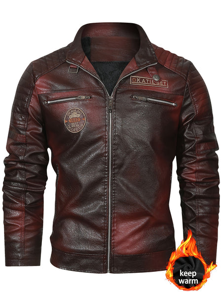 Autumn And Winter Small Collar Jacket Male Korean Version Slim Jacket New Trend Motorcycle Jacket Male Bomber Jacket Jacket for Men
