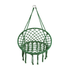 Courtyard Woven Hanging Basket, Hanging Cotton Rope Iron Ring Hanging Chair, Balcony Rocking Chair, Suitable for Indoor, Outdoor, Home, Balcony, Courtyard, Garden, Maximum Load Capacity: 200kg, Material: Iron Ring, Cotton Rope (No Include Cushion)