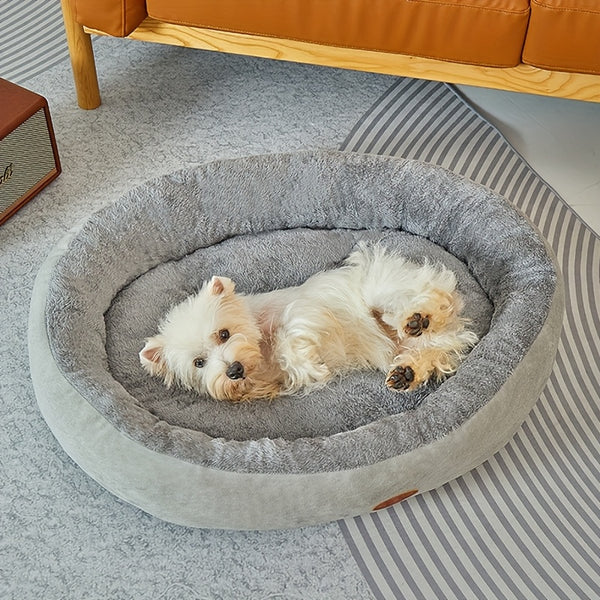 Luxury Soft Washable Pet Bed - Plush Warm Dog & Cat Cushion with Rounded Edges, Cozy Modern Bed for Small to Large Pets, Durable Easy-Clean Fabric, S/M/L/XL Sizes, Indoor/Outdoor Use, No Assembly Required, Ideal for Puppies & Kittens, Puppy Bed