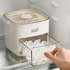 48-lce Cube Maker with Easy-Press Lid - Large Capacity, Double Layer Design, Food-Grade Plastic Storage Tray for Freezer. Essential Kitchen Gadget. RV kitchen, suitable for family scenes