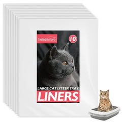 10/120pcs Extra Large Cat Litter Tray Liners (56x70cm) | Durable Disposable Cat Litter Bags XL for Mess-Free Cleaning | Hygienic Cat Tray Protectors for Kittens & Large Cats | Easy-Clean Pet Waste Solution