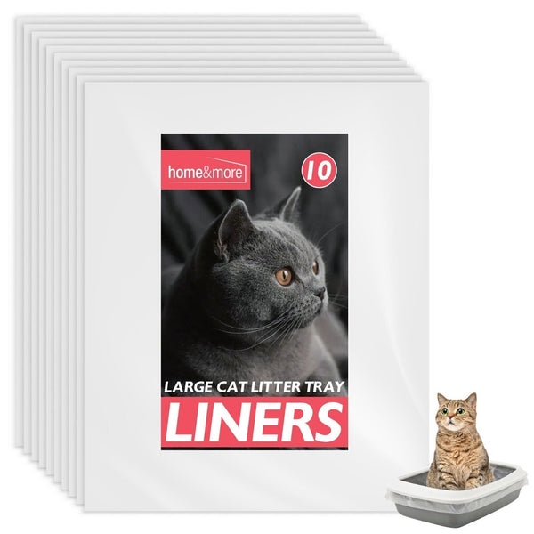 10/120pcs Extra Large Cat Litter Tray Liners (56x70cm) | Durable Disposable Cat Litter Bags XL for Mess-Free Cleaning | Hygienic Cat Tray Protectors for Kittens & Large Cats | Easy-Clean Pet Waste Solution