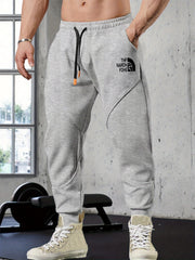 Two-Piece Set Autumn/Winter -Lined Thickened Men's Casual Sports Long Pants Outdoor Hiking Fitness Joggers American Training Basketball Sweatpants