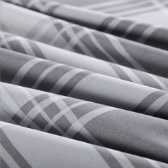 3-Piece Check Duvet Cover Set – Wrinkle-Resistant Modern Design, Ultra-Soft & Smooth Microfiber Bedding, All-Season Comfort, Machine Washable with Pillowcases, Available in All Sizes