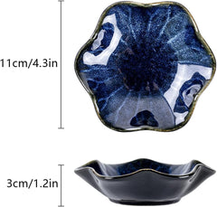 Ceramic Trinket Dish Ring Dish, Decorative Trinket Tray Jewellery Dish, Gift for Women, Her, Mother, Wedding Bridal Shower, Birthday(Blue)