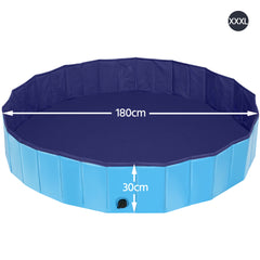 Costoffs Pet Pool Foldable Dog Swimming Pool, Pet Pool Portable Bathing Swimming Tub for Garden/Beach/Yard/Home, L/XL/XXL/XXXL, Blue/Grey/Black/Ocean Blue